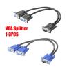 1 Male to 2 Female Splitter Cable 2 Way Monitor Dual Video Graphic LCD Y Splitter Cable(1PC) view 2