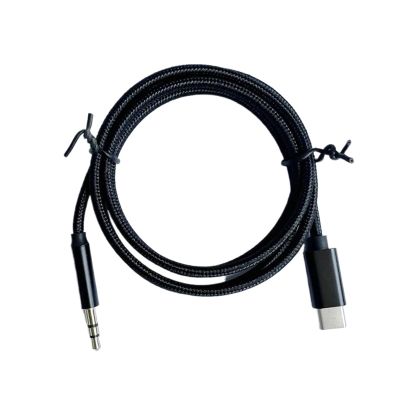 ACGTUY USB Type C to 3.5mm Aux Cable Adapter Jack 3.5 Usbc Male Connector Typec Headphones Cabel(Black)