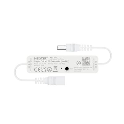 MiBOXER MLR1 Mini Single Color LED Controller 2.4GHz, Ultra-Thin Wireless Dimmer, 0.1%100% Dimming Range, DC 12V-24V, App Control via Gateway