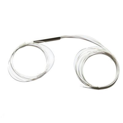 1x4 White Micro Fiber Optic Splitter PLC SM Single Mode Length 1.0 Meter Without Connector White 1 Piece