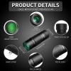 10x25 Monocular Telescope, Compact Mini Pocket Size Waterproof Fogproof for Bird Watching Hiking Camping, Black view 2