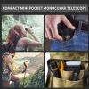 10x25 Monocular Telescope, Compact Mini Pocket Size Waterproof Fogproof for Bird Watching Hiking Camping, Black view 4
