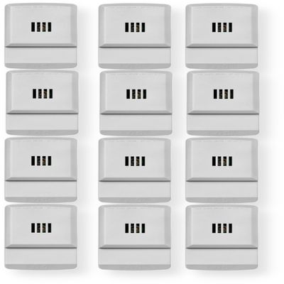 ELHNW Pack of 12 Wall-Mount Alarm Horns, White; 12/24 VDC; Indoor; Plastic Housing; Suitable for Various Applications