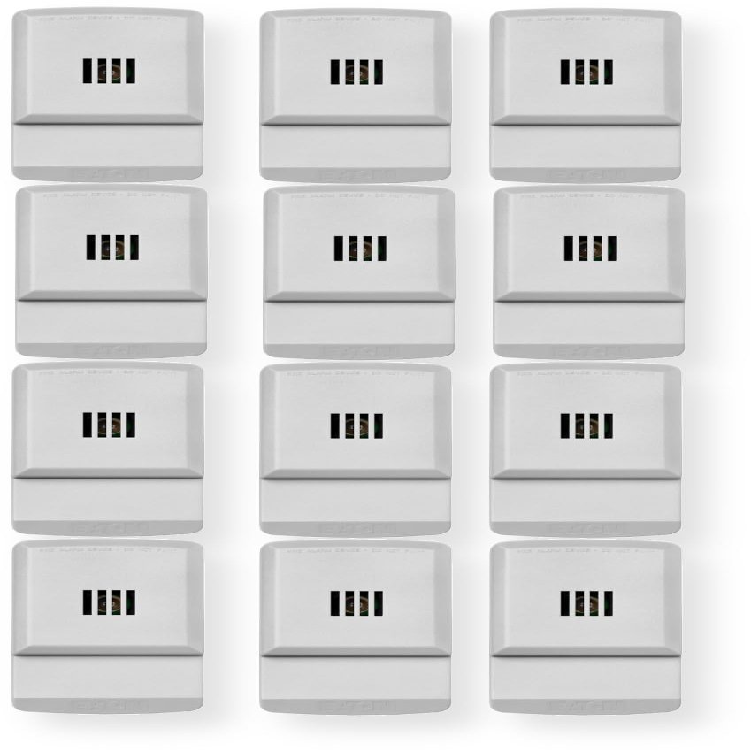ELHNW Pack of 12 Wall-Mount Alarm Horns, White; 12/24 VDC; Indoor; Plastic Housing; Suitable for Various Applications