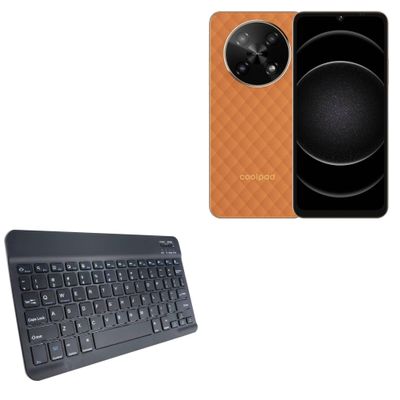 BoxWave Keyboard Compatible with Coolpad C16s - SlimKeys Bluetooth Keyboard, Portable Thin with Chiclet-Style Keys - Jet Black
