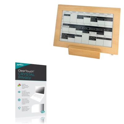 BoxWave Screen Protector Compatible with Invisible Computers E-Paper Calendar - ClearTouch Crystal Privacy (2-Pack), Privacy Screen Protector Flexible Film Clear