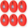 ELHSRC-N Pack of 6 Horn Strobes, Red; No Lettering; Clear Lens; LED Technology; Indoor; Ceiling Mounting; 15/30/75/110/150/177 cd; 86 dBA Sound Level; 24V; Mounting Plate Included view 1