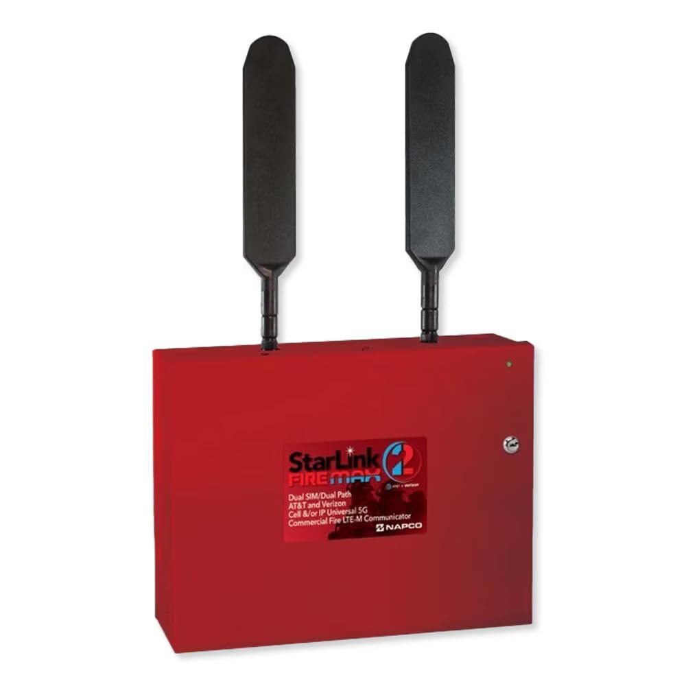 Napco SLE-MAX2-CFBPS StarLink MAX 2 Dual SIM/Dual Path Universal 5G Commercial Fire Alarm Communicator, Metal Enclosure