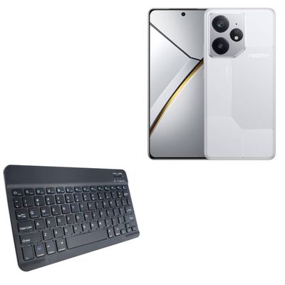 BoxWave Keyboard Compatible with Realme Neo7 - SlimKeys Bluetooth Keyboard, Portable Thin with Chiclet-Style Keys - Jet Black