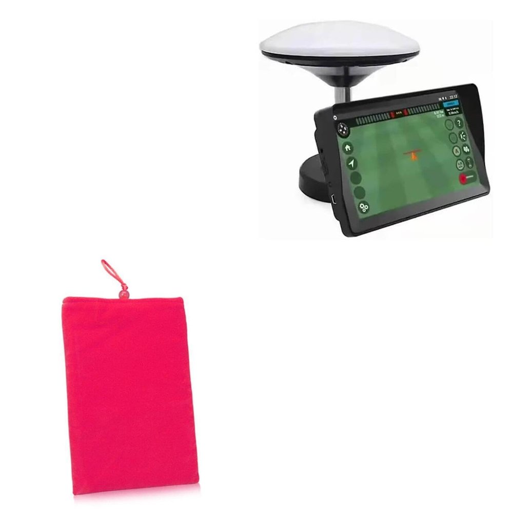 BoxWave Case Compatible with Lawn & Tractor Co Precision Tractor GPS Navigation for Case IH Tractor - Velvet Pouch, Soft Velour Fabric Bag Sleeve with Drawstring - Cosmo Pink