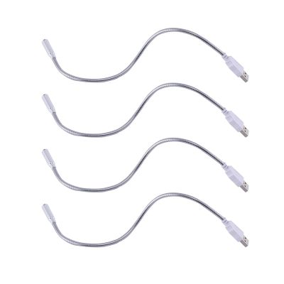 Angoily 4pieces USB Led Reading Lamp Flexible Gooseneck Light for Laptop Desktop Eye Protection for Office Bedroom Cafe Portable Lightweight Design