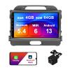 4+64G Android 13 Double Din Car Stereo for KIA Sportage 3 2010-2016 with 9 Inch Touchscreen Radio Built-in Wireless Carplay/Android Auto/GPS/Bluetooth/FM/AUX-in/Steering Wheel Controls/Backup Camera view 1