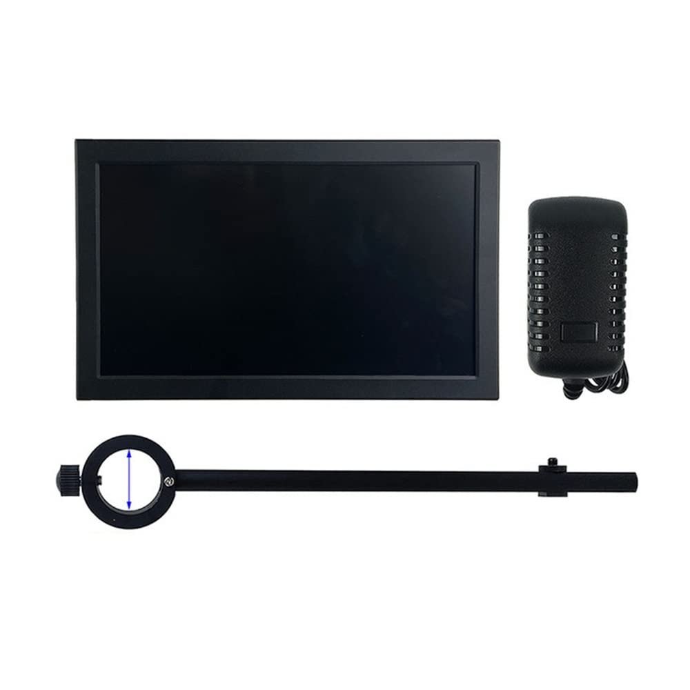 Microscope Observation HDMI VGA Industrial Monitor 11.6 Inch LCD IPS Displayer Monitor + 33mm 25mm Stand Holder for Stereo Microscope Video Microscope(LCD with 32mm Arm)