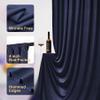 10x10ft Wrinkle Free Navy Blue Backdrop Curtains for Party Background, Silky Polyester Blue Photo Backdrop Drapes 2 Panels 5x10ft Back Drop Cloth for Wedding Birthday Photography Baby Shower Decor view 2