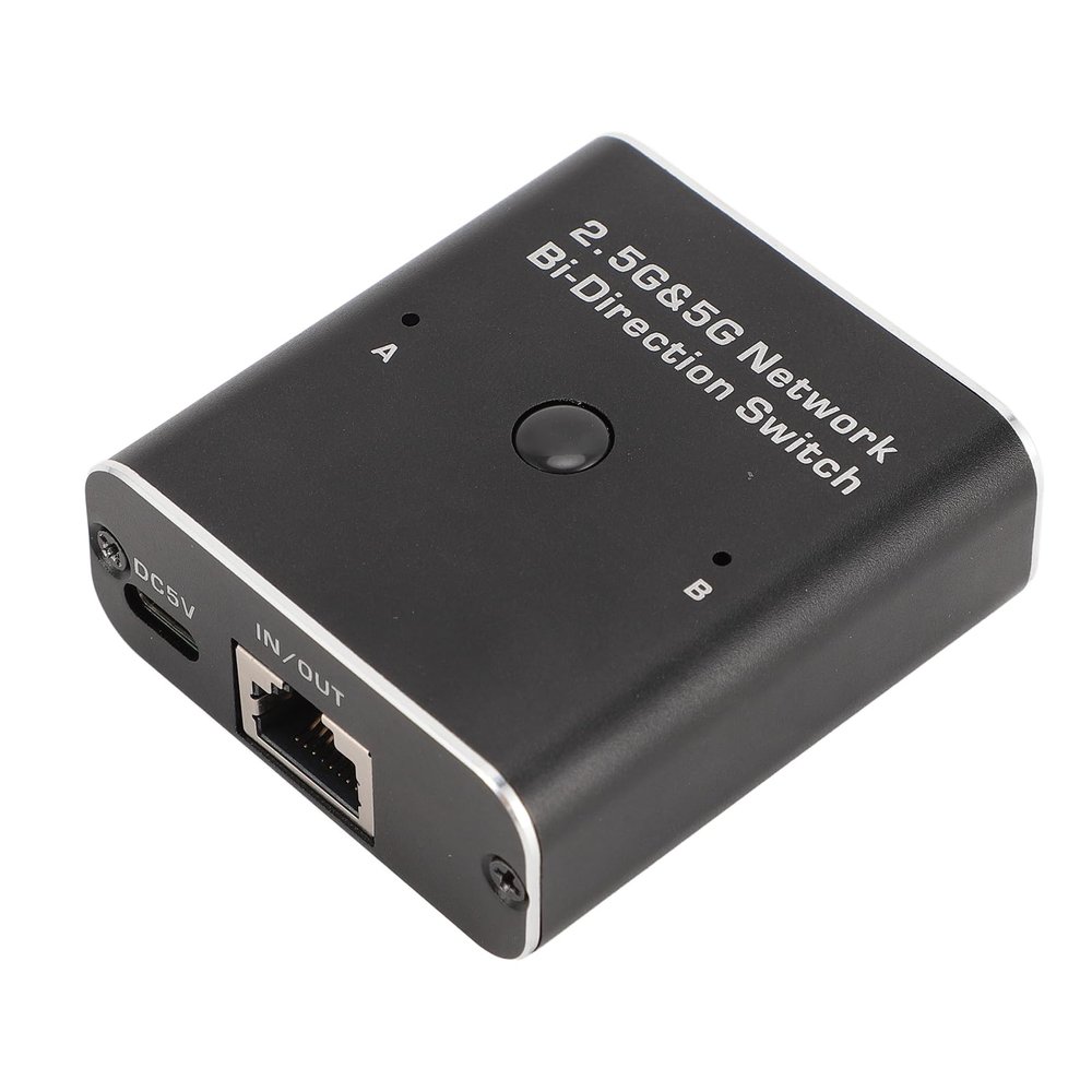1000 Mbps Network Switch: Gigabit Ethernet Switch 1000Mbps 2-in-1 Out / 1-in-2 Out Bidirectional RJ45 Network Splitter for Professional Use