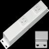 8 Hardwired Power Strip (NO Power Cord), 2 Vertical Tamper Resistant Outlets, with Ears (with mounting tabs on Both Ends), 15A (NOT a 20 Amp Unit), White view 1