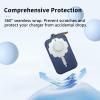 for Oura Ring 4 Charger Case Cover,NOUKAJU Smart Ring Charger Silicone Protector Cover,Cable Organizer, Case for Oura Ring Gen4 Smart Ring Charger,Not Charger(Blue) view 3