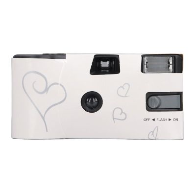 Film Retro Film Camera 900mAh Full Manual Setting Single Use Flash Shutter with 16pcs 35MM Color Films Retro Film Camera for Birthday Wedding Travel
