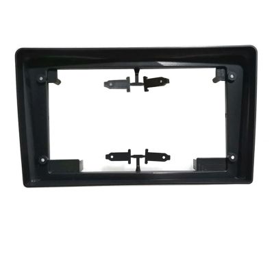 ZYRIOUV 9 INCH 2 Din Car Fascia Panel Dash Mount Installation Double Din DVD Frame Compatible with Astra H Zafira 2005-2014 Central Control Accessories(Black)