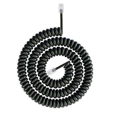 Moynagh RJ9 RJ11 4P4C Phone Line with Spring Designing Stretchable Durability Cord for Home Or Office Clear Calls