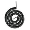 Moynagh RJ9 RJ11 4P4C Phone Line with Spring Designing Stretchable Durability Cord for Home Or Office Clear Calls view 1