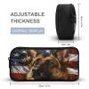 American Flag German Shepherd Pencil Case Large Pencil Pouch Organizer Portable Pen Case Pen Bag Pencil Storage for Office Supplies view 2