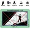 CLPA Square Diagonals Viewfinder: Credit Card-Sized Composition Grids for Video, Photography & Art in 4:3, 3:2, & 16:9 view 3