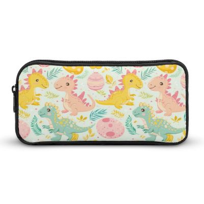 Cute Dinosaurs Pencil Case Large Pencil Pouch Organizer Portable Pen Case Pen Bag Pencil Storage for Office Supplies