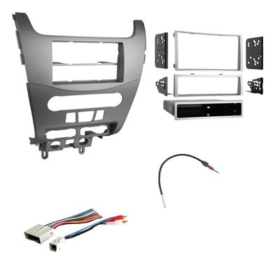 Single or Double Din Car Stereo Install Dash Kit, Wire Connector Plug, and AM/FM Radio Antenna Adapter -Made for Ford: 2008 2009 2010 2011 Focus