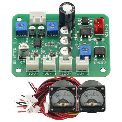 VU Meter 2PCS VU Panel Meter 500UA VU Meter Warm Back Light Recording & Audio +Cable with Driver Module,VU Meters