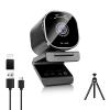 4K Webcam, AutoFocus Webcam 4K with Dual AI Noise-Cancelling Mics, 4K Webcam for PC/Mac, Streaming Webcam with Privacy Cover and Adjustable Tripod, Plug & Play Web Camera for Zoom/Teams/Meet/Xbox/OBS view 1
