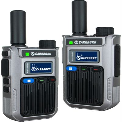 CARRBORG A63 Nationwide Lifetime Free LTE Walkie Talkies Unlimited Range 4G Two Way Radios Long Range Global POC with SIM Cards2 Pack