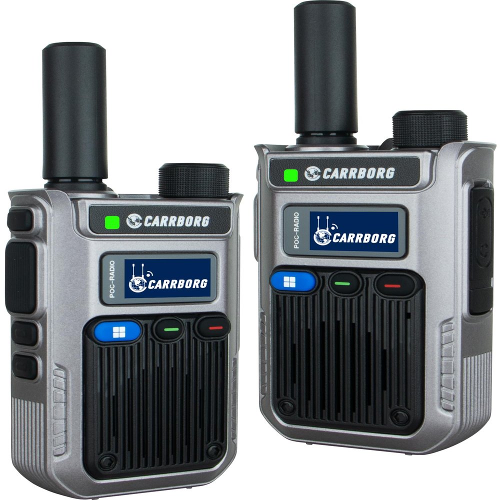 CARRBORG A63 Nationwide Lifetime Free LTE Walkie Talkies Unlimited Range 4G Two Way Radios Long Range Global POC with SIM Cards2 Pack