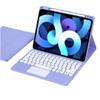NUWONAYA Keyboard Case for iPad (A16) 11th/iPad 10th Gen with Touchpad, Candy Color Round Keys Magnetic Detachable Keyboard with Multi-Touch Trackpad and Pencil HolderLight Purple view 1