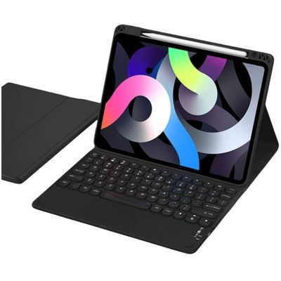 NUWONAYA Keyboard Case for iPad Air 11 inch M3/M2 (2025/2024)/Air 5th 4th Generation/Pro 11 with Touchpad, Candy Color Round Keys Magnetic Detachable KeyboardBlack