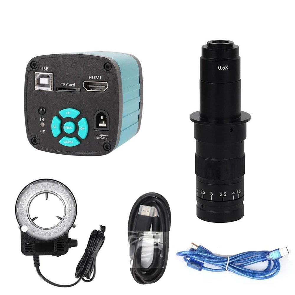 Lab Microscope Accessories Industry Video Microscope Camera Full HD 13MP 2K 1080P 60FPS HDMI Magnifier(48MP-HDMI USB-180)