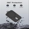 Case for Oura Ring 4 Charger,Soft Skin Silicone Case Cover with Keychain and LanyardFull Protective Case for Oura Ring 4 Charger Size 4/5/6/7/8/9/10/11/12/13/14/15-Black view 2