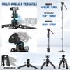 LEOFOTO Carbon Fiber Camer Monopod Kit, 63" Professional Video Monopod with Fluid Head and Folding Support Base for Video Cameras Camcorders view 3