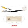 24PIN for Toyota RAV4 Corolla Highlander Camry Car Radio Stereo OEM Reverse Parking Rearview Back UP Camera Video Input RCA Adapter Converter Male Plug view 2