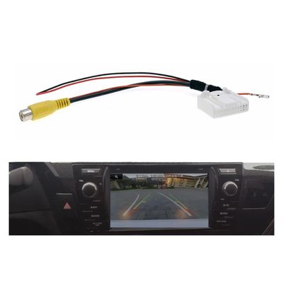 24PIN for Toyota RAV4 Corolla Highlander Camry Car Radio Stereo OEM Reverse Parking Rearview Back UP Camera Video Input RCA Adapter Converter Female Plug
