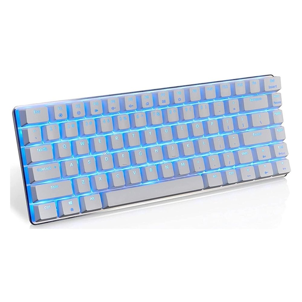 QERMXYRI Portable Computer Gaming Mechanical Keyboard, with Luminous Blue Axis for Home PC Laptop/Fast Rebound/Quick Response