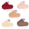 Personalized Wood Rotatable USB Flash Drives, Bulk Customizable USB 2.0 Thumb Drives U Disk, Free Custom Logo Memory Stick Wooden Pen Drive Wedding Gift (16G,100PCS) view 1