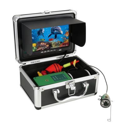 7 Inch fish finder for kayaks with Depth Temperature Display,15/30/50 M Portable Video Fish Finder,Ice Fish Camera With 12pcs infrared lamps,For Ice/Sea/River Fishing(Size:30 M/98 FT,Color:Black)
