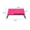 Adjustable Laptop Desk 4 Level Tray Table Portable Stand for Bed Lap and Writing Watch Movies in Bed/Couch/Sofa/Floor (Red) (Yellow) view 2
