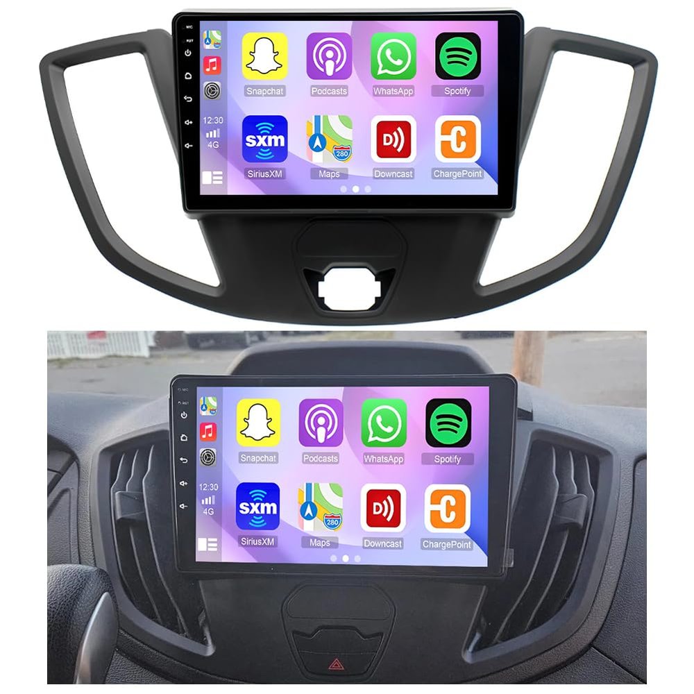 Android 13 Car Stereo for Ford 2013-019 Transit, 9Inch IPS Touch Screen Car Radio with Wireless Carplay/Android Auto,GPS, WiFi, Bluetooth,FM,Microphones,AHD Backup Camera Support OBD2/DVR/DSP 2+32G