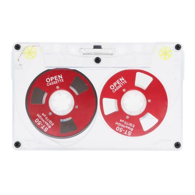 Blank Audio Cassette Tapes for Recording: 46 Minute Low Noise High Output Clear Blank Cassette Tapes, Empty Recordable Audio Cassette Tapes, for Music Recording, Lectures Seminars (Red)