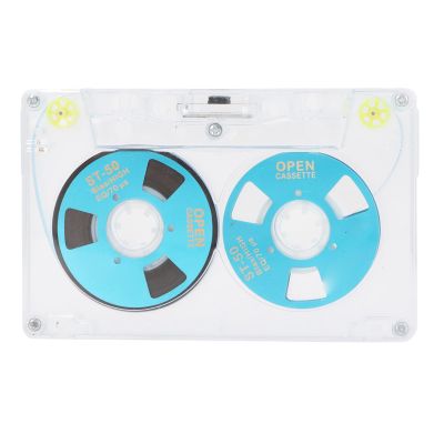 Blank Audio Cassette Tapes for Recording: 46 Minute Low Noise High Output Clear Blank Cassette Tapes, Empty Recordable Audio Cassette Tapes, for Music Recording, Lectures Seminars (Blue)