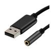 0.2m/1m 2In1 USB to 3.5mm Cable USB Computer AUX Headphone Adapter Cable Converter Compatible with The App-le Be-ATS Earphones(B-BL) view 4