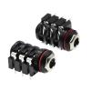 BHUPWZE 1PCS 1/4" 6.35 Mm Stereo Audio Socket Jack Connector 6.5 Mm PCB Solder Right Angle Tip Ring Sleeve TRS view 1