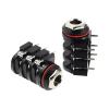 BHUPWZE 1PCS 1/4" 6.35 Mm Stereo Audio Socket Jack Connector 6.5 Mm PCB Solder Right Angle Tip Ring Sleeve TRS view 2